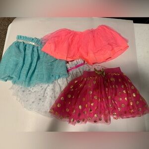 Pink and Gold Polka Dot Kids Skirt Bundle 24M